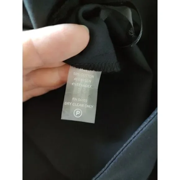 Calvin Klein Women's Size 10 Black Pencil Skirt Back Zipper 5 Snap Side Slit - Picture 8 of 8